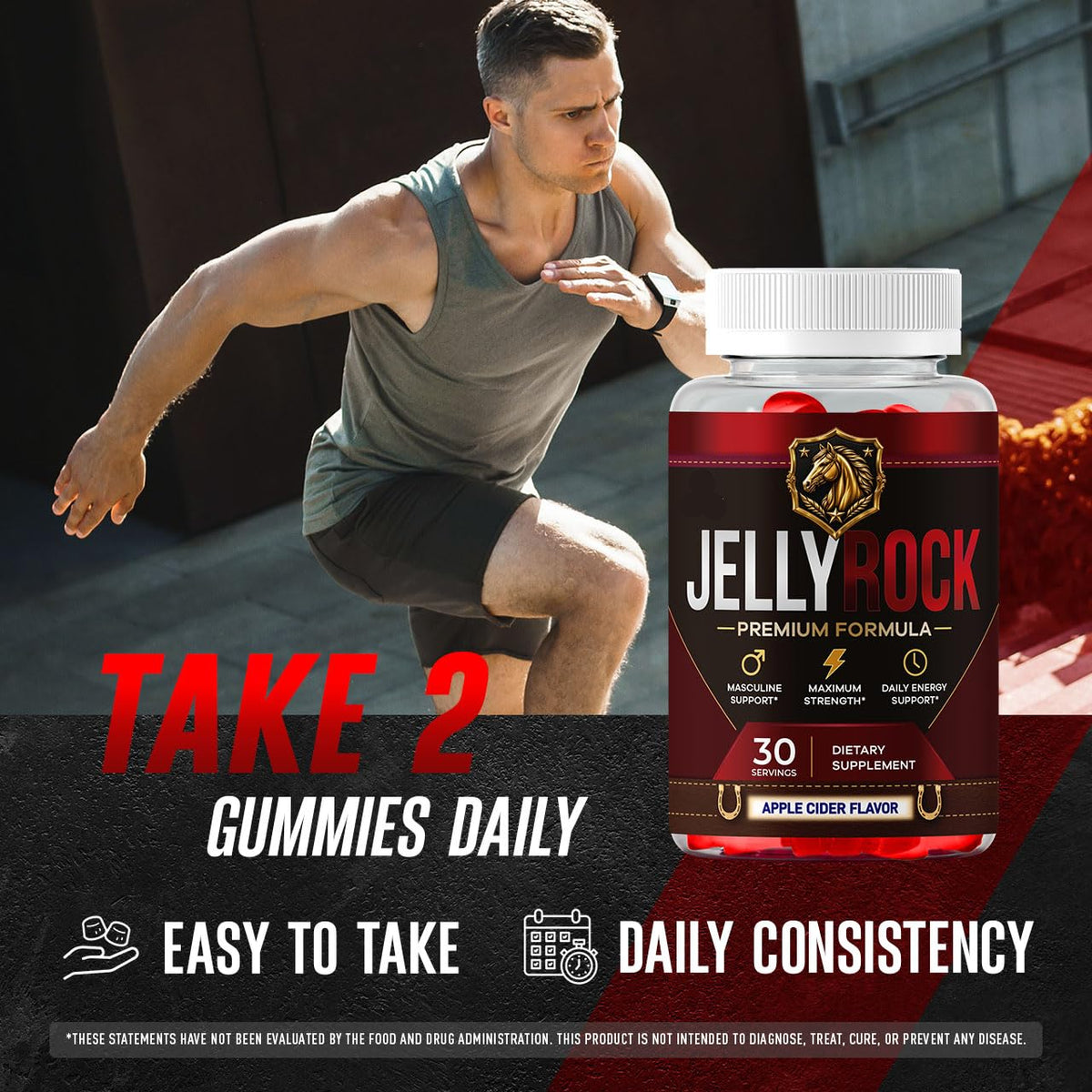 Jelly Rock Gummies - Official Jelly Rock Premium Formula Gummys with All Natural Ingredients, JellyRock Maximum Strength for Wellness & Overall Health Support, 60 Gummies for 1 Month